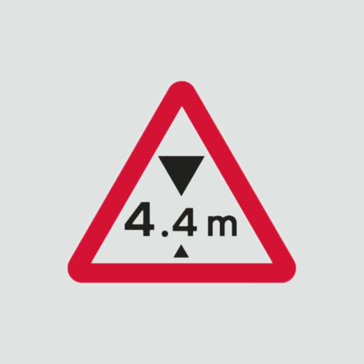 Height restriction warning sign