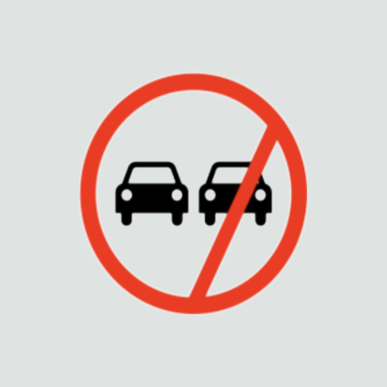 Overtaking prohibited