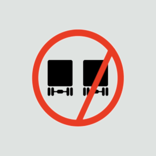 Overtaking prohibited for heavy goods vehicles