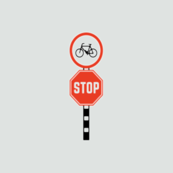 All cyclists shall stop and give way