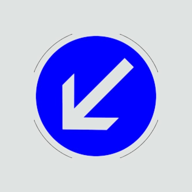 Keep left (mandatory direction)