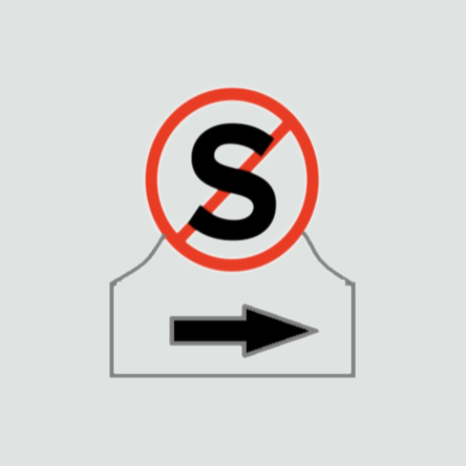 Stopping prohibited in the direction indicated by the arrow